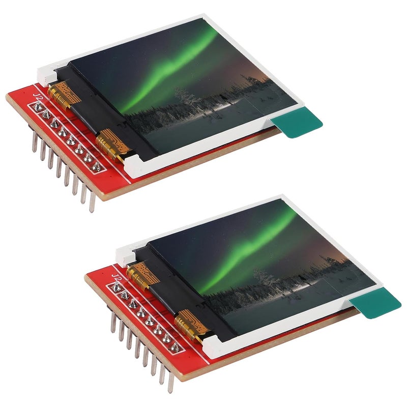 XIITIA 2pcs 1.44" SPI TFT LCD Display Screen Module ST7735 128x128 TFT LCD Screen Shield 3.3V RGB 65K 4-Wire for Arduino - Image 1
